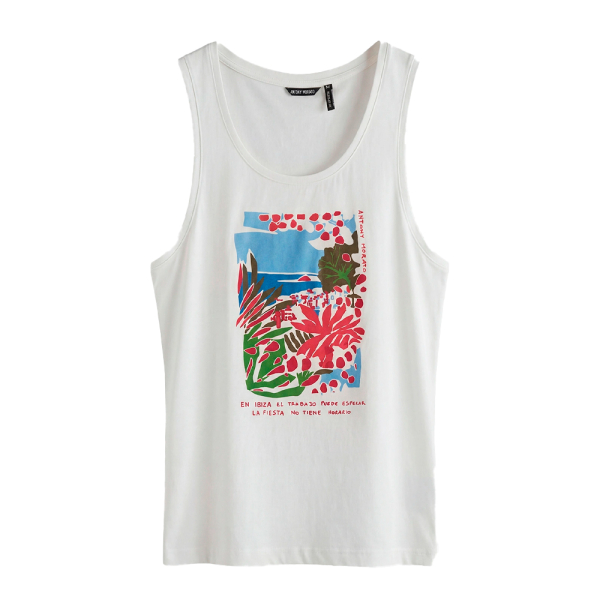 Antony Morato T-shirts Blanc - T-SHIRT IMPRIM COUPE CLASSIQUE POUR LA PLAGE - L - Ref 32 €